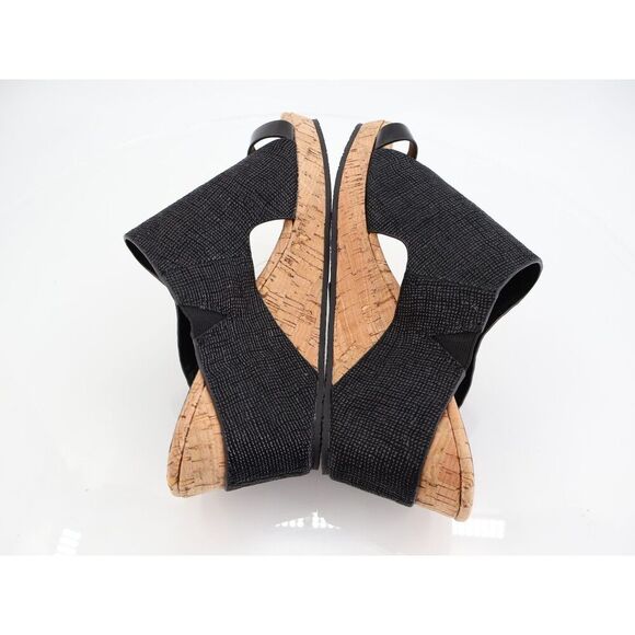 Donald J. Pliner Gyer2 Womens Leather Slip On Wedge Sandals Black Size 8.5 Thong - Picture 6 of 13